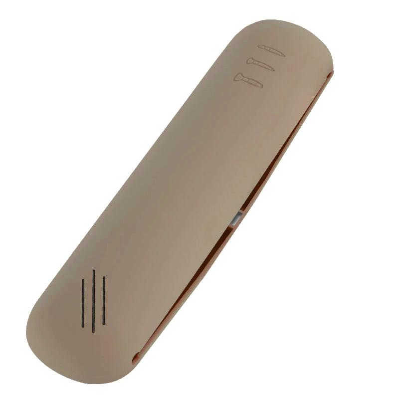

Portable Silicone Magnetic Travel Makeup Bag Multi-Functional Beauty Tool Cosmetic Brush Storage Pouch коричневий