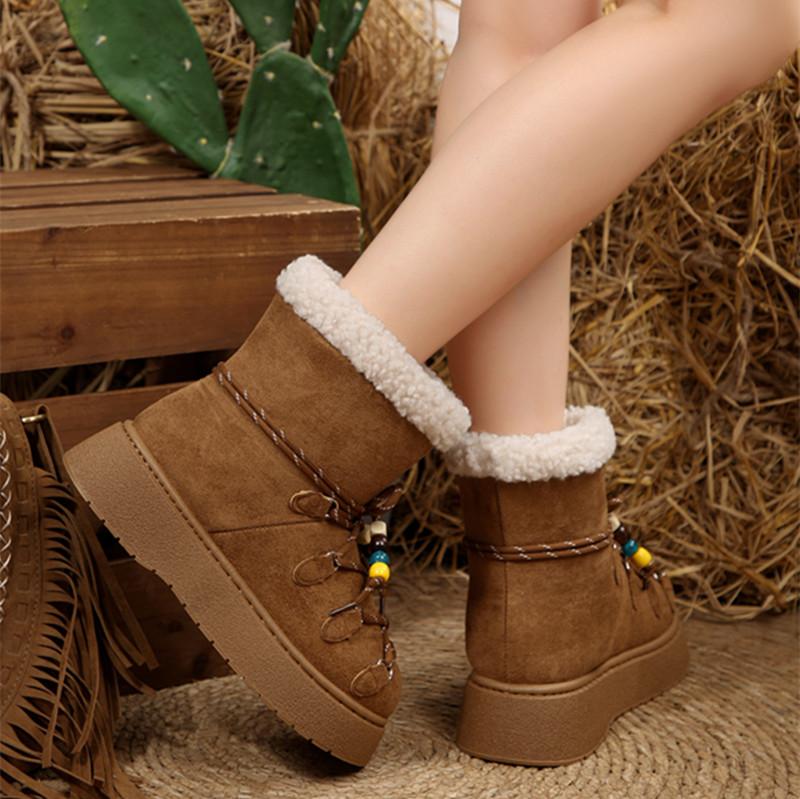 TUINANLE Winter Snow Boots Women Warm Shoes with Cotton Lining Colorful Girls Ankle Boots