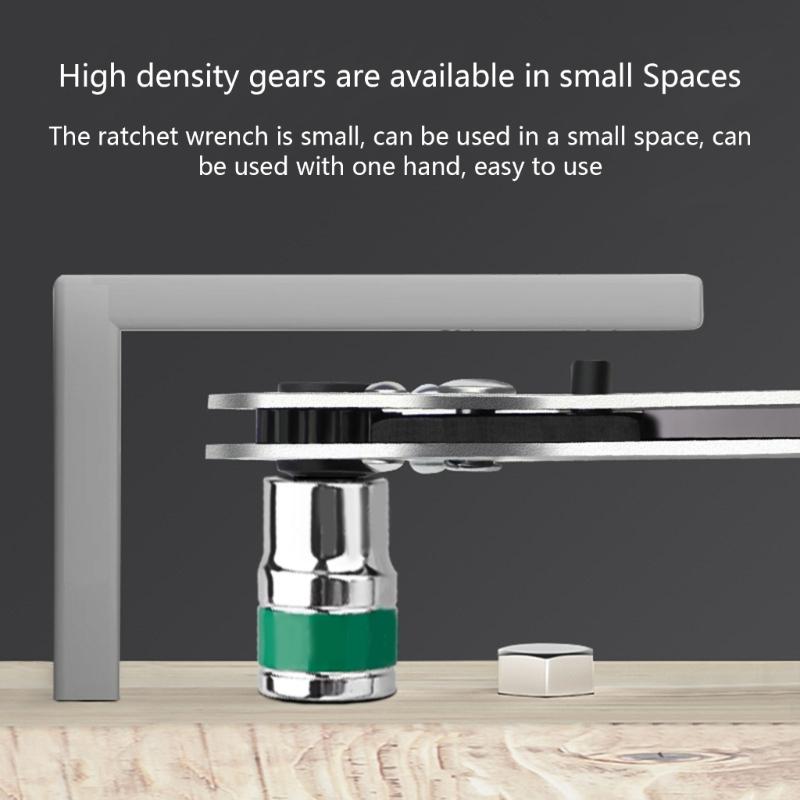 Mini Klucz Grzechotkowy 1/4 cala Narzędzie Grzechotkowe do Ciasnych Przestrzeni Naprawa Samochodowa Ulepszenie Domu Łatwy Klucz Nasadowy