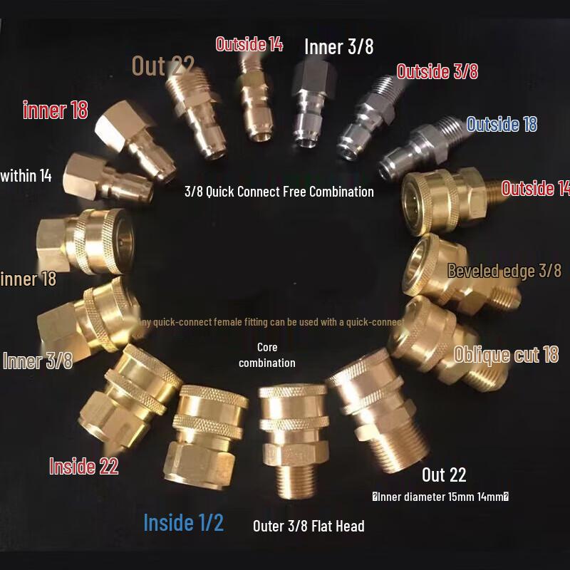 Stainless Steel High-Pressure Quick-Connect Water Pipe Female Connector
