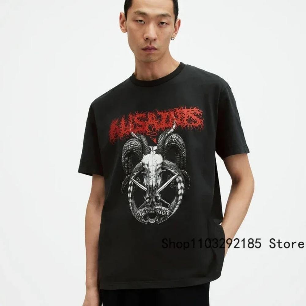 Summer Fashion New Short Sleeved T-shirt Street Simple Creative Chest Letter Printed Top for Men and Women Halloween T-shirt