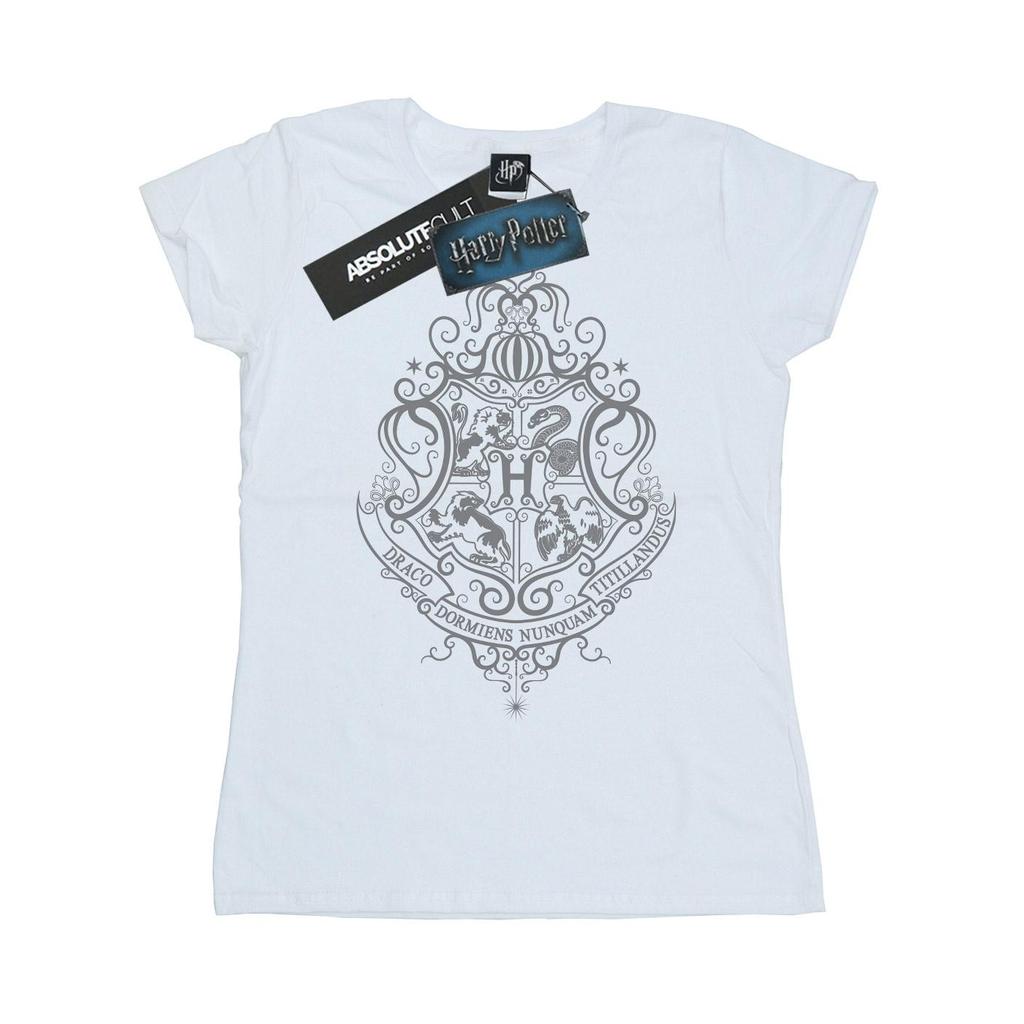 HARRY POTTER Womens/Ladies Hogwarts Draco Dormiens Crest Cotton T-Shirt