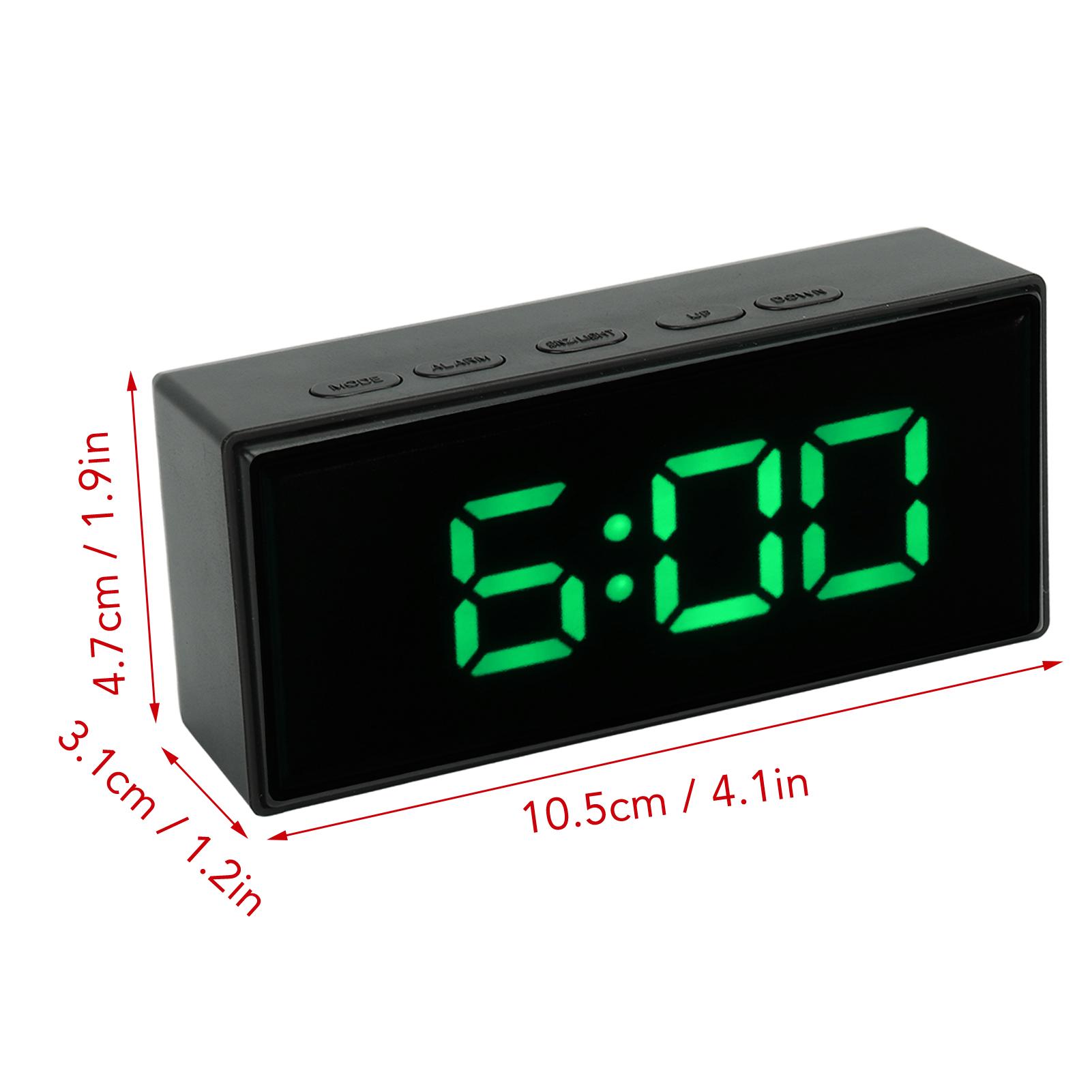 

Mirrored Digital Alarm Clock Smart Light Sensing LED Display Digital Smart Clock with Two Display Mode Snooze Function