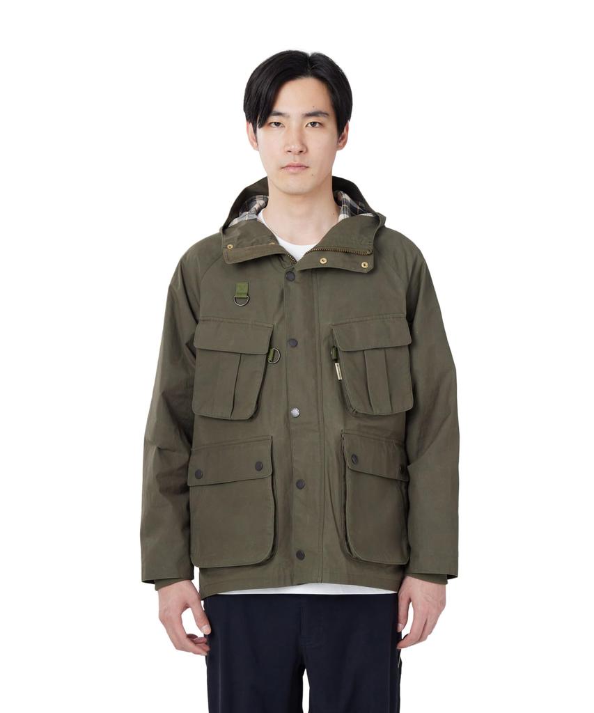 Snow Peak Waxed Cotton Hoodie Size SPTL-JK-26SU904 (Men's/Women's, Olive, M)