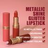 Meerjungfrau Glitzer Samt Lippenstift- Metallisches Finish, Lang anhaltender Glanz & Glitzer, Perfektes Geschenk für Frauen- Erhältlich in Orange, Rosa, Lila, Rot