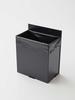Yamazaki Wall-Mounted Toilet Pot & Storage Case, Black, Approx. W20.5 X D12.2 X H24cm, Tower-Style, Flap-Style, Small Item Storage, Trash Can (5430),