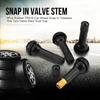 4PCS Rubber Wheel Valve Stem Black Vacuum Tire Valve Durable Tire Air Valve  Car Tire Maintenance