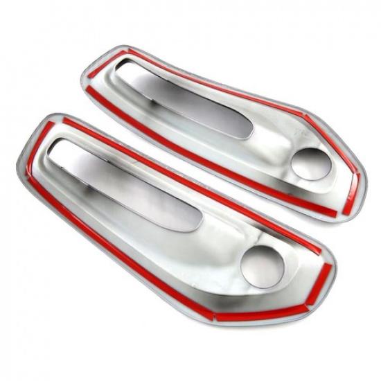 Carbon Fiber Black Front Fog Light Cover Trim For Dodge Ram 1500 TRX 2022-2023