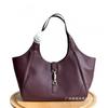 Fashion Tote Bag Women Large Capacity Single Shoulder Crossbody Advanced Sensory Communication Versatile Wine Red Black Coffee