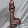 Realistic Squirting Dildo with Movable Foreskin – 2-in-1 Silicone Sliding Skin Toy, Suction Cup Base, Large Size