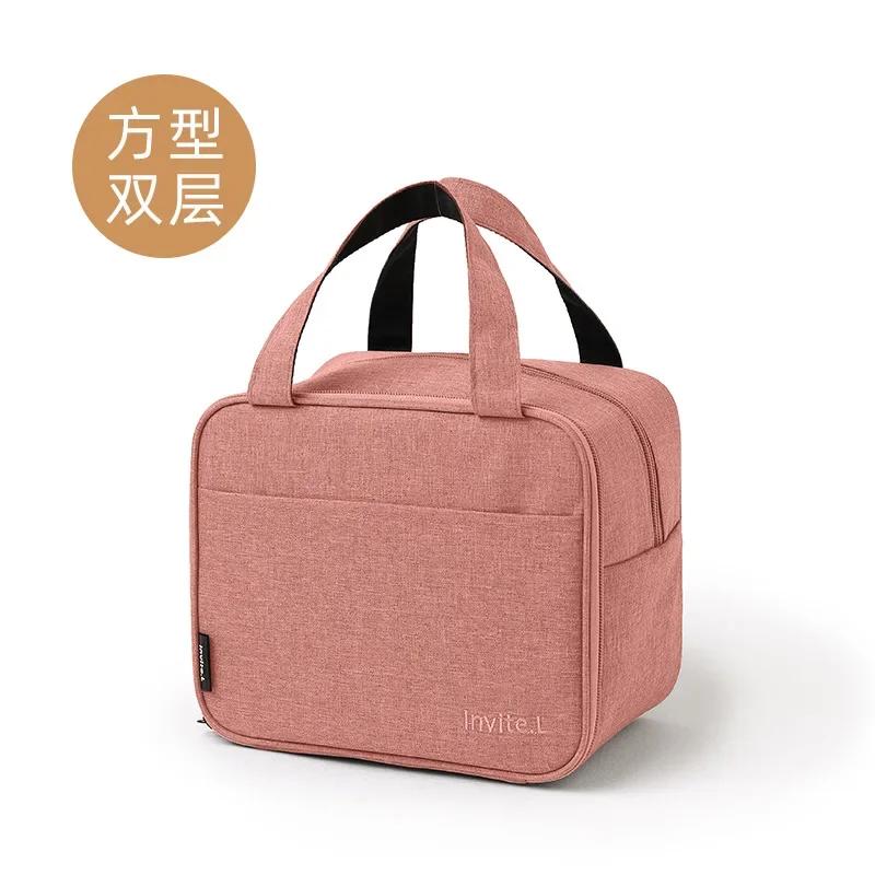 Portable Thermal Lunch Bag Food Box Durable Waterproof Office Cooler Lunch Box Ice Insulated Case Camping Oxford Dinner Bag