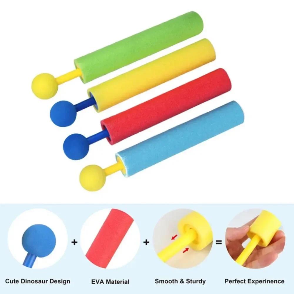 4pcs Water Blaster Water Guns for Kids Shooter Portable 4 Colors 30ft Range Children Foam Water Gun Summer Swimming Pool
