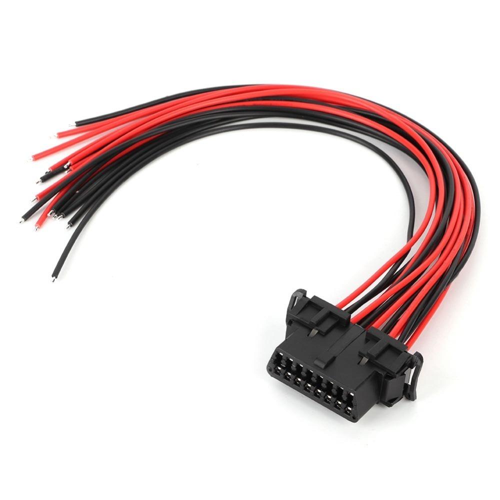 30cm OBD2 Extension Cable J1962F OBD2 Dash Port Cable Durable OBD2 Adapter Maintenance Technician