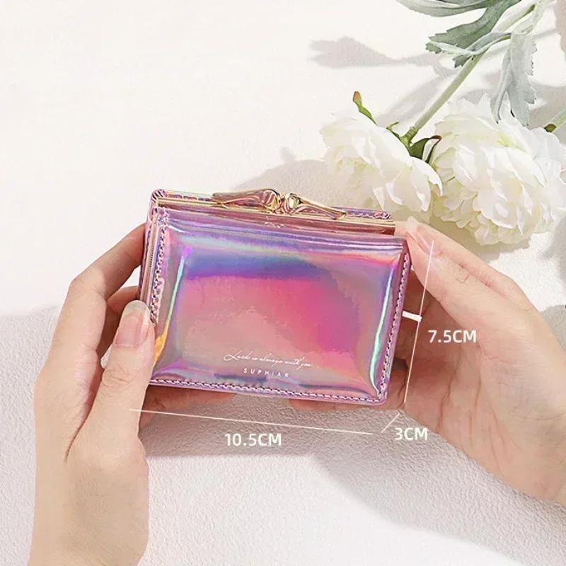 New Women Wallets Female PU Leather Purses Short Hasp Purse Small Money Bag Coin Purse Card Holder Clutch