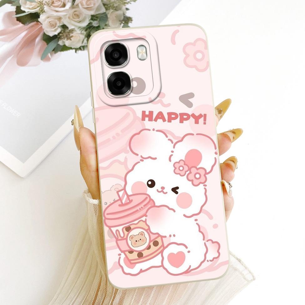 For Oppo A6x 4G CPH2819 5G CPH2783 Phone Case For Oppo A6x Cover Cute Kawaii Luxury Fashion Flowers Cool Painted Silicone Casing