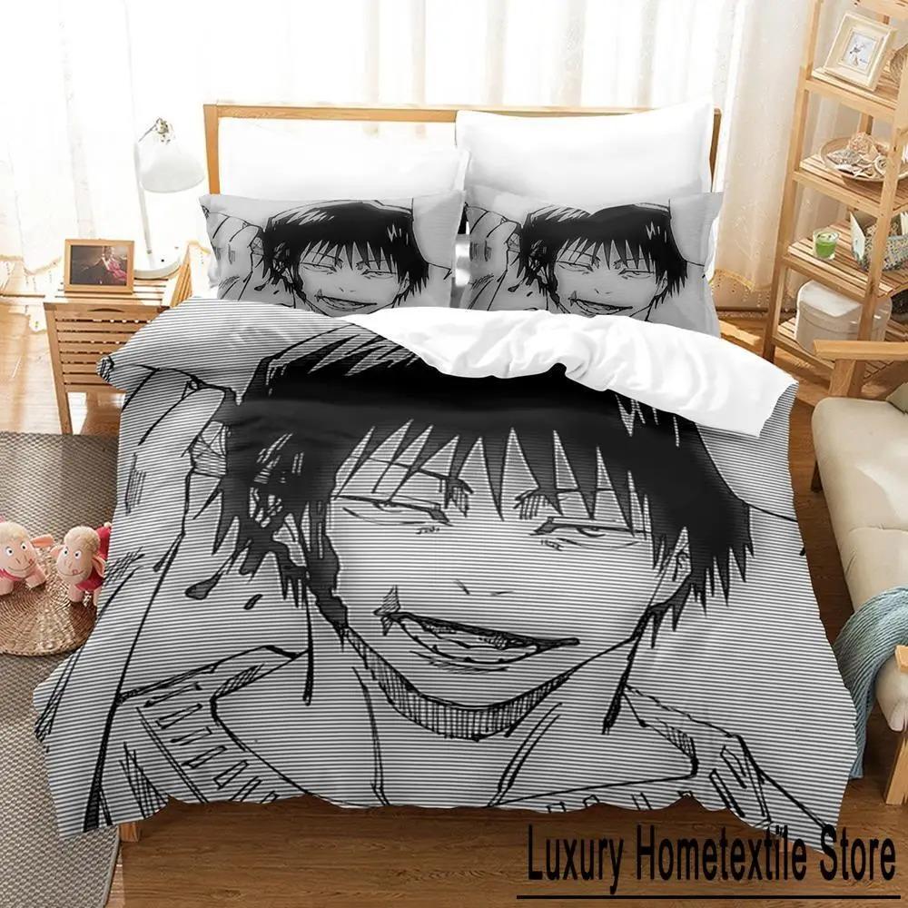 

New Toji Fushiguro Jujutsu Kaisen Bedding Set Single Twin Full Queen King Size Bed Set Aldult Kid Bedroom Duvet cover Sets Anime Tool 70x133cm 2pcs