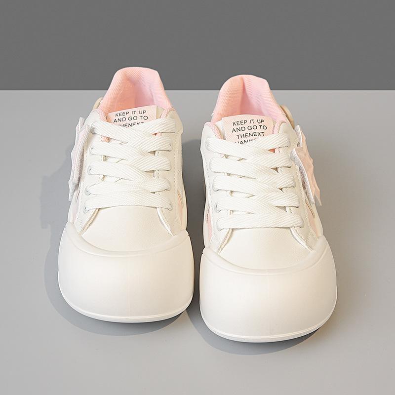 Niche original board shoes women's 2025 new spring and autumn platform white shoes versatile casual bread shoes ins tide