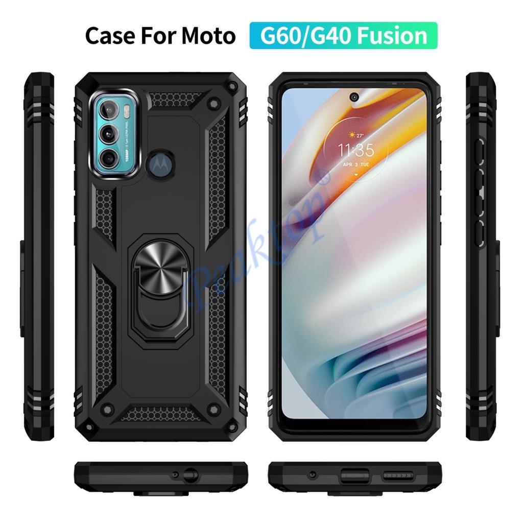 Für Moto G60 Fall Abdeckung Stoßfest Bumper Shell Robuste Militärische Rüstung Halter Magnet Telefon Fall für Motorola Moto G60 G 60