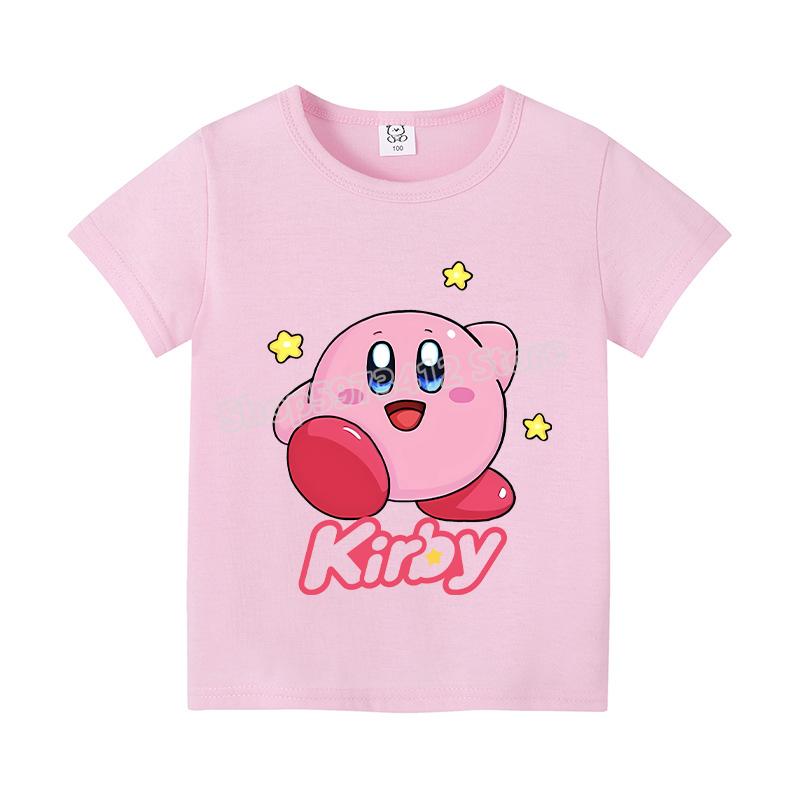 Kirby letní trička s krátkým rukávem barevná košile kulatý výstřih kulaté tričko bavlna barevné tričko potisk kreslené postavičky oblečení neformální oblečení