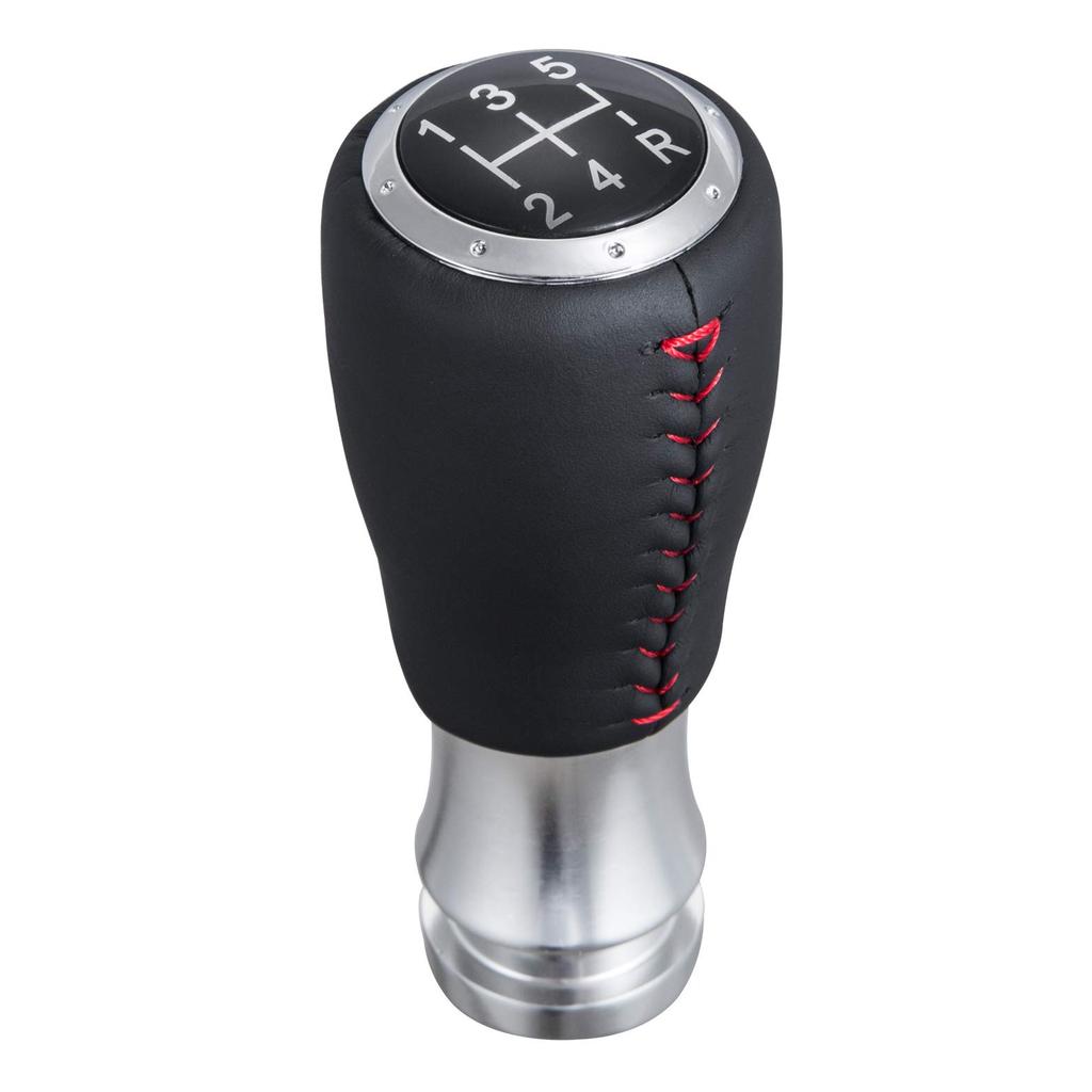 Arenbel 5 Speed PU Shifter Head Gear Shift Stick Shift Lever Knob Manual Car Universal Black Red