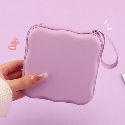 Fashion Cable Protector Bag Portable PU Charger Protector Storage Bag Portable Mini Bag Travel Pouch Coin Purse INS Solid Color