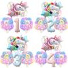 Pink Color Unicorn Aluminum Film Printing Latex Balloon Set Children'S First Birthday Arrangement Surprise Gift