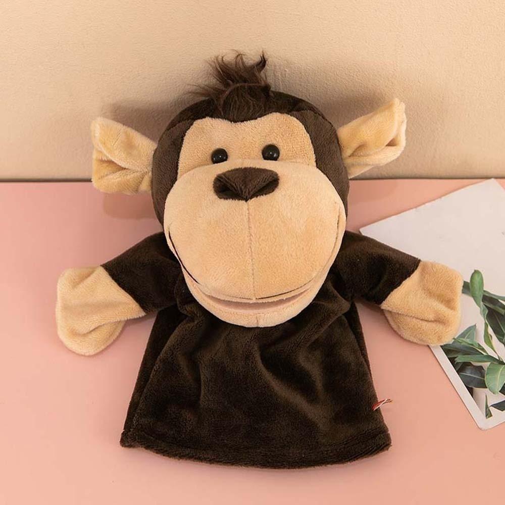 Kinderspielzeug Plüschtier Handpuppe Interaktives Zeichentrick-Plüsch-Handpuppe Kuh Niedlich Beruhigungs-Puppen Früherziehung