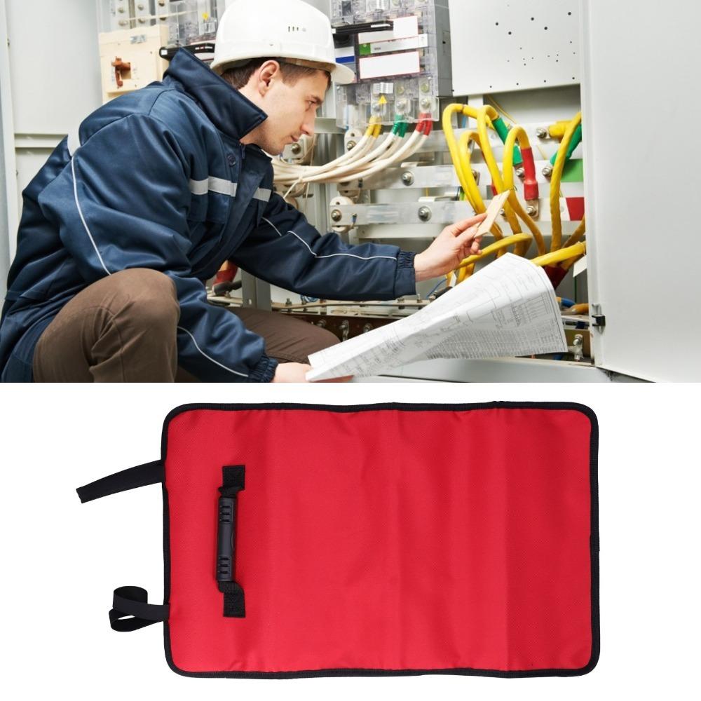 

Oxford Cloth Tool Roll Bag 22 Pockets Tool Pouch Organizer Durable Reel Type Tool Bag Carpenter