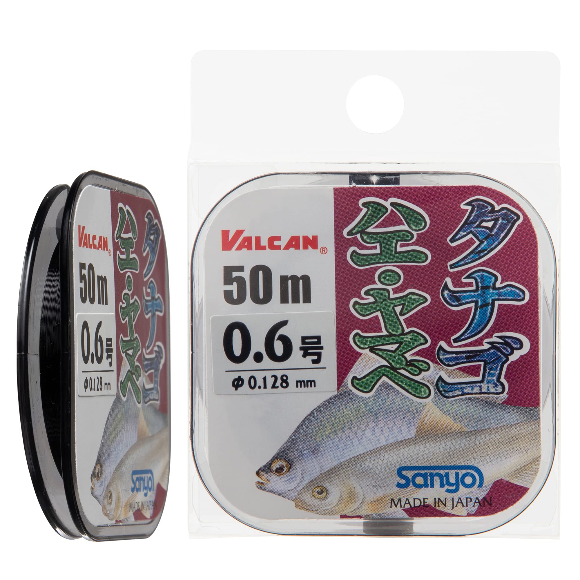 Sanyo Nylon Nylon Line Vulcan Tanago/Hae/Yamabe 50m No. 0.6 Black Total length: 50m
