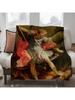 St Michael Archangel Angel Catholic Saint Devotion Blanket Design Lightweight Throw Blanket For Dorms, Naps, Living Room, Office