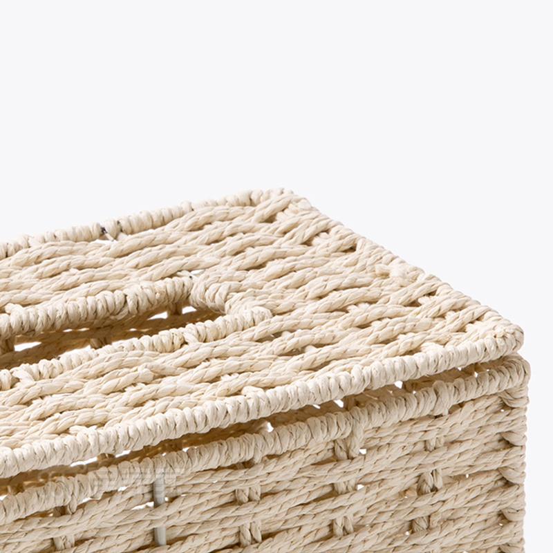 Rattan Tissue Box Vintage Serviettenhalter Fall Unordnung Lagerung Container Abdeckung Wohnzimmer Schreibtisch Dekoration