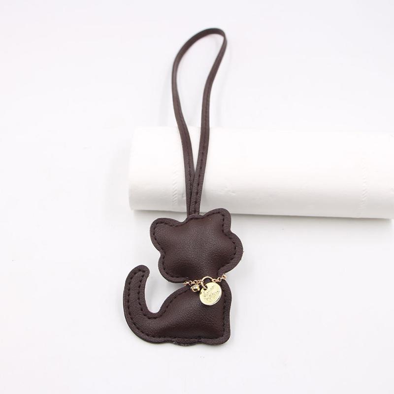 Yogodlns Cute Car Animal Fashion PU Leather Handbag Pendant Colorful Creative Kitty Bag Pendant Bag Hanging