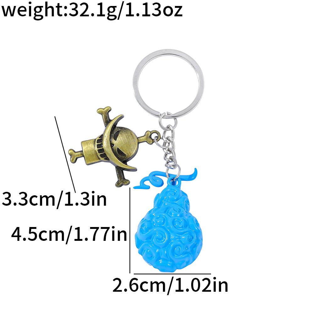 

One Piece Anime Keychain Set Luffy Ace Law Devil Fruit Metal Keyring Creative Car Key Holder Fashion Charm Decoration Gifts