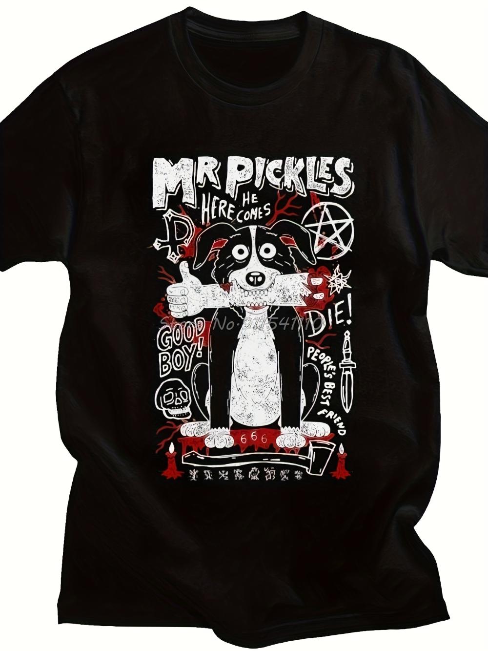 Мужская футболка Mr Pickles с изображением шелти, черная, повседневная, с коротким рукавом, с принтом Mr Pickles Here Comes The Dirt S