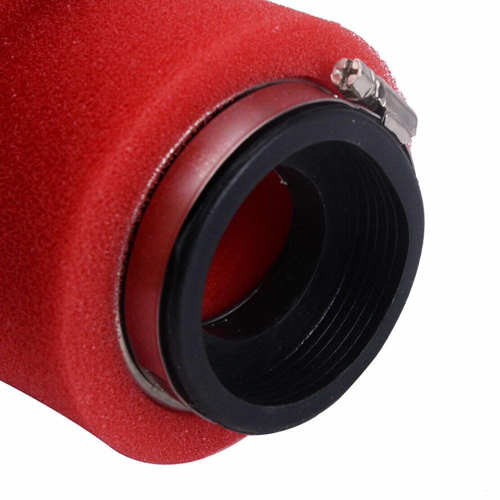 58mm Motorcycle Air Filter Red Dual Layer Foam - 2.3" Inlet Universal Pit Bike ATV Dirt Bike Intake Cleaner Air Filters 7