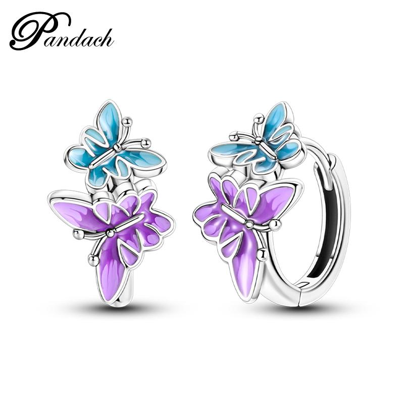 Brincos Exquisitos de Abelha, Borboleta e Joaninha em Prata de Lei 925 Para Mulheres Românticos Brincos em Forma de Coração Rosa Joias para Festa de Casamento