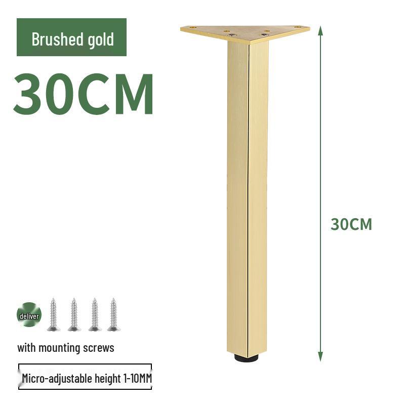 Adjustable Gold/Black Furniture Legs: Aluminum Alloy Support Feet for Bathroom Cabinets and Sofas