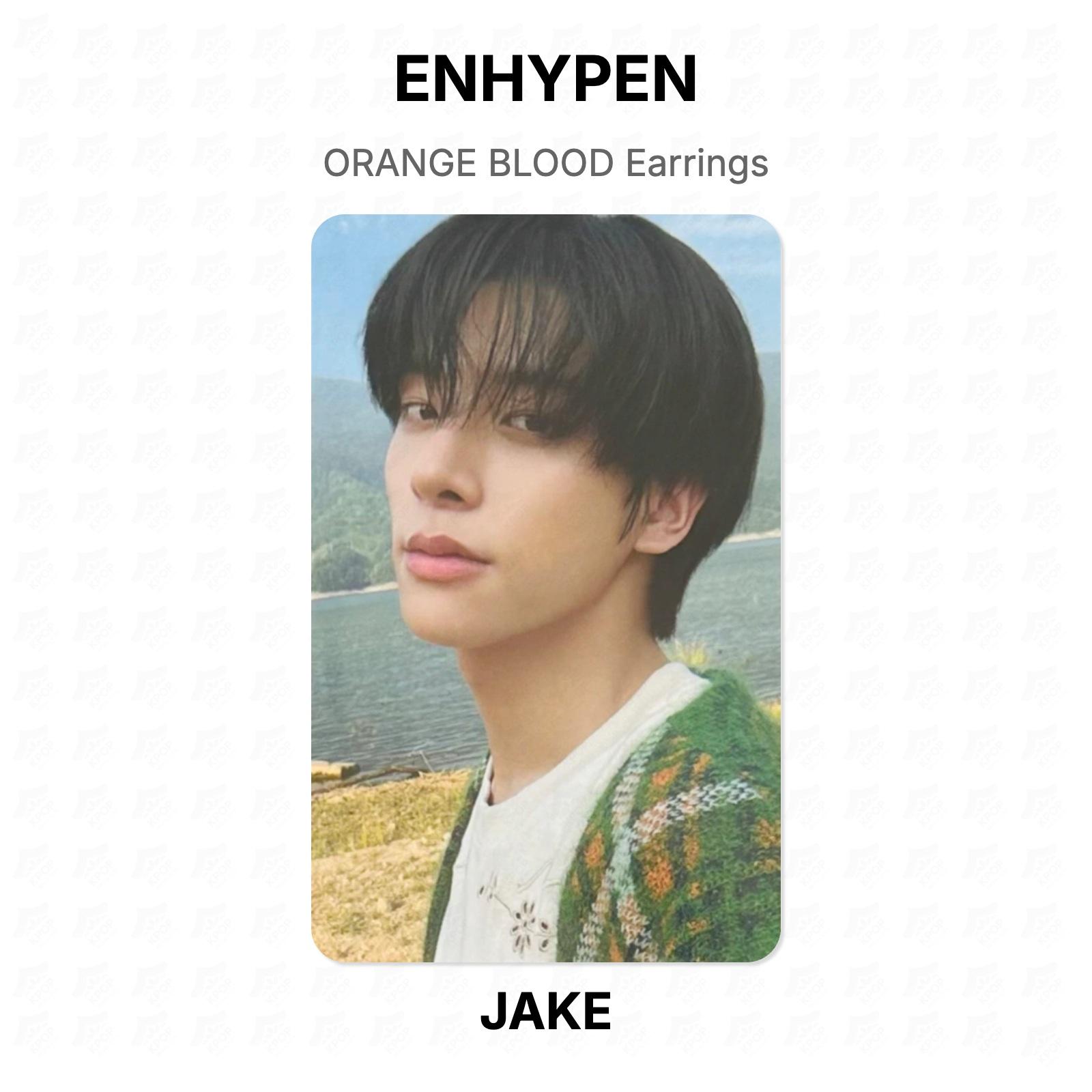 ENHYPEN ORANGE BLOOD Серьги Официальная Фотокарточка JAKE