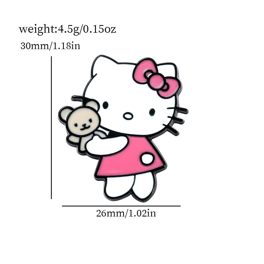 Милый кот мягкий милый сладкий мультяшный Sanrio металлическая значок Kulomie сплав сумка брошь