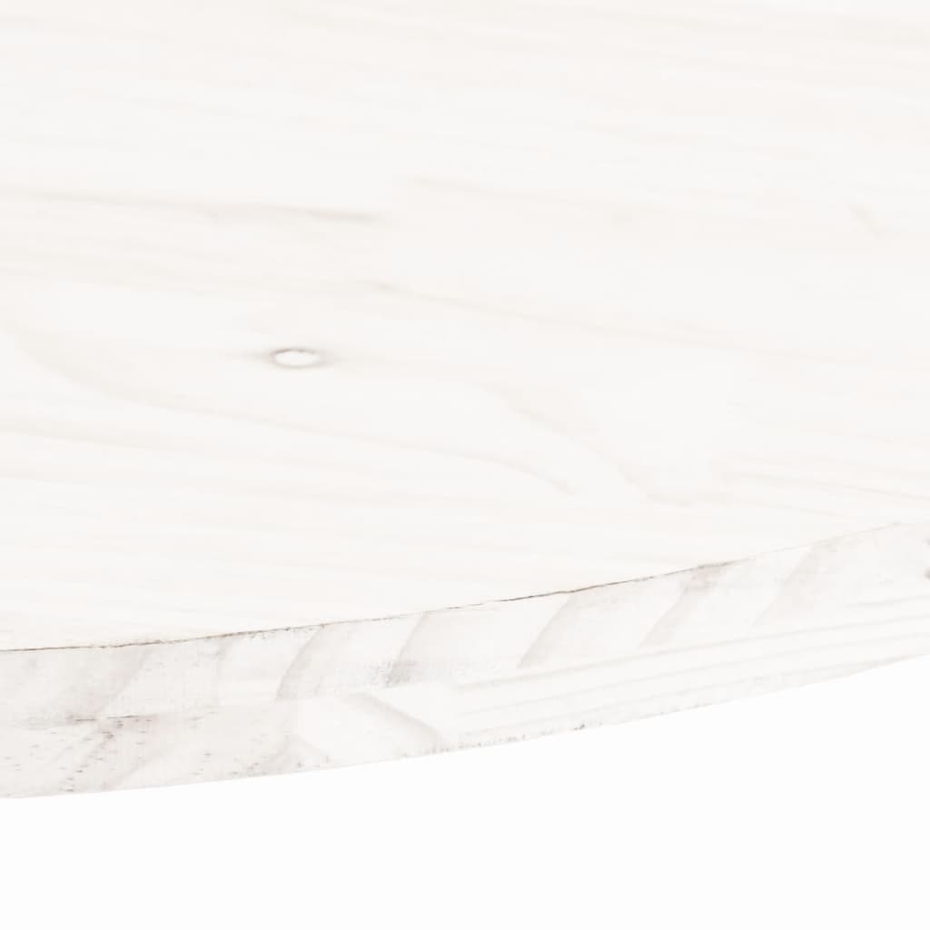 Vidaxl Blat Stołu, Biały, 80X40X2,5 Cm, Lite Drewno Sosnowe, Owalny
