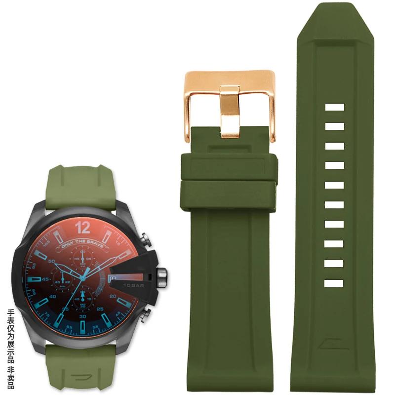 

Классический силиконовый резиновый ремешок для часов 24 мм 26 мм 28 мм для дизельных часов DZ4496 DZ4427 DZ4487 DZ4323 DZ4318 DZ4305 мужской ремешок для часов 26mm