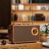 Vintage Wooden Bluetooth Speaker FM Radio Portable Retro Audio Player with Antenna TF Card/USB Support HIFI Sound for Home