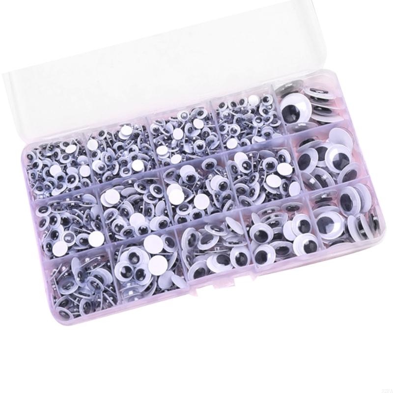 Wiggle Googly Eyes 260/350/750/1380Pcs Adhesive Googly Eyes Craft Eyes