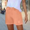 Lässige Damen-Jeansshorts mit Used-Look, umgeschlagenem Saum und klassischem Fünf-Taschen-Design für den Alltag