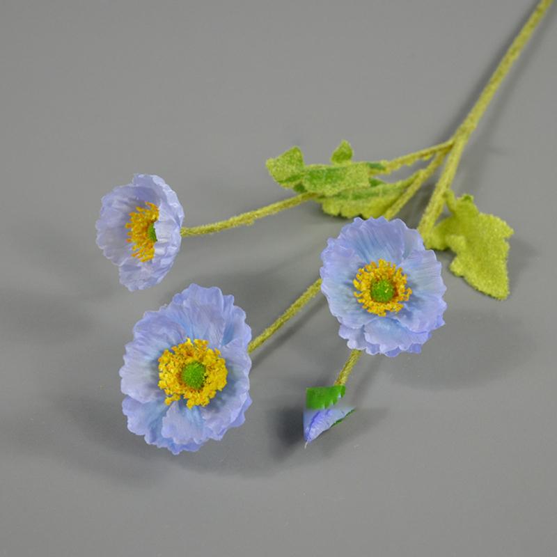 4 Heads Artificial Bouquet Simulation Poppies Fake Silk Flower For Home Wedding Party Decoration