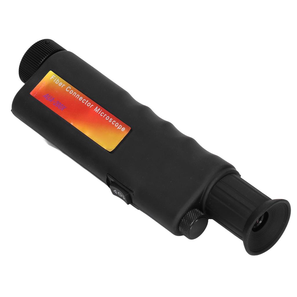 Fiber Optic Inspection Microscope 200X Waterproof Dust Proof Handheld Optical Fiber End Magnifier for SC FC ST LC
