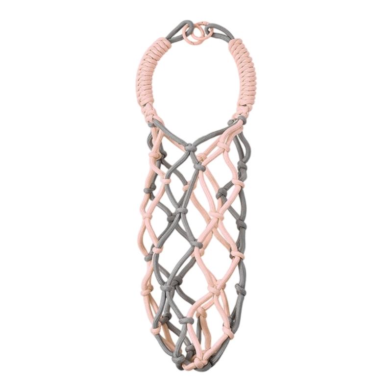 

Nylon Rope Woven Cup Carriers Portable Water Bottle Holder Pouches For Outdoor Cycling Hiking Fitness And Everyday Use рожевий