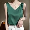 Fashion Women V-Neck Casual Sleeveless Pearl Camis Vest Solid Loose Tops