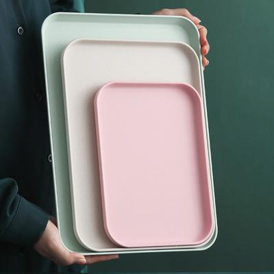 Tea Tray Living Room Cup Tea Cup Tray Household Rectangular Water Cup Tea Cup Tray Fruit Tray Nordic Plastic