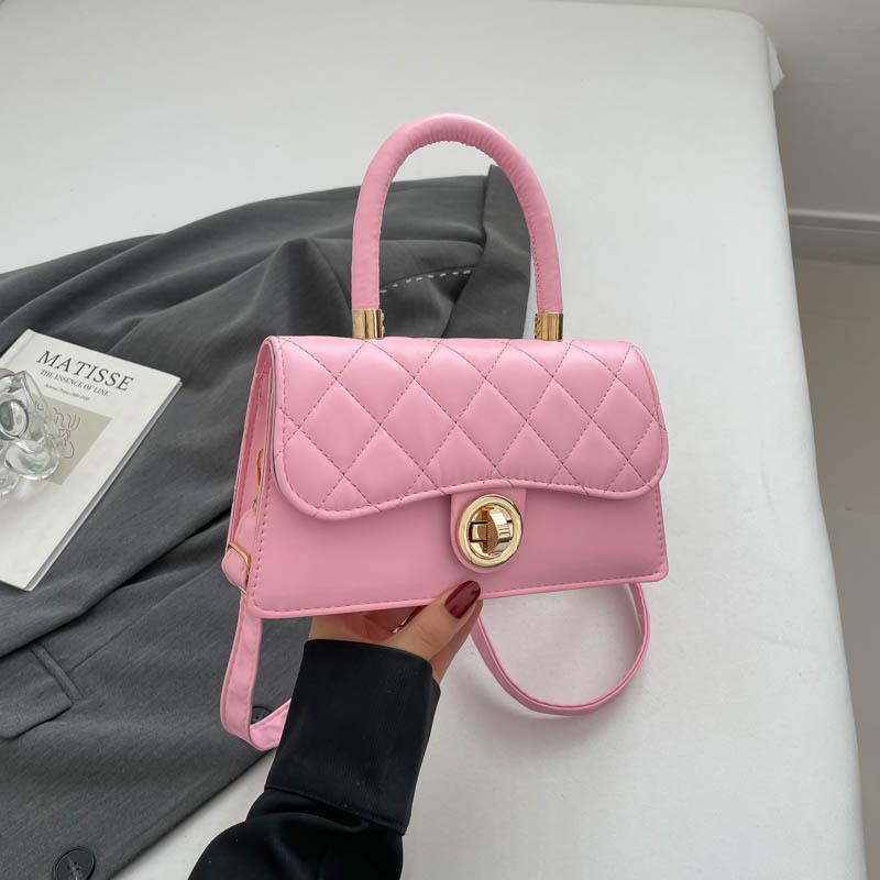 

Трендовая текстура глянцевая вставка сумочка зимняя новая мода маленькая квадратная сумка повседневная иностранный стиль на плечо сумка-мессенджер розовый